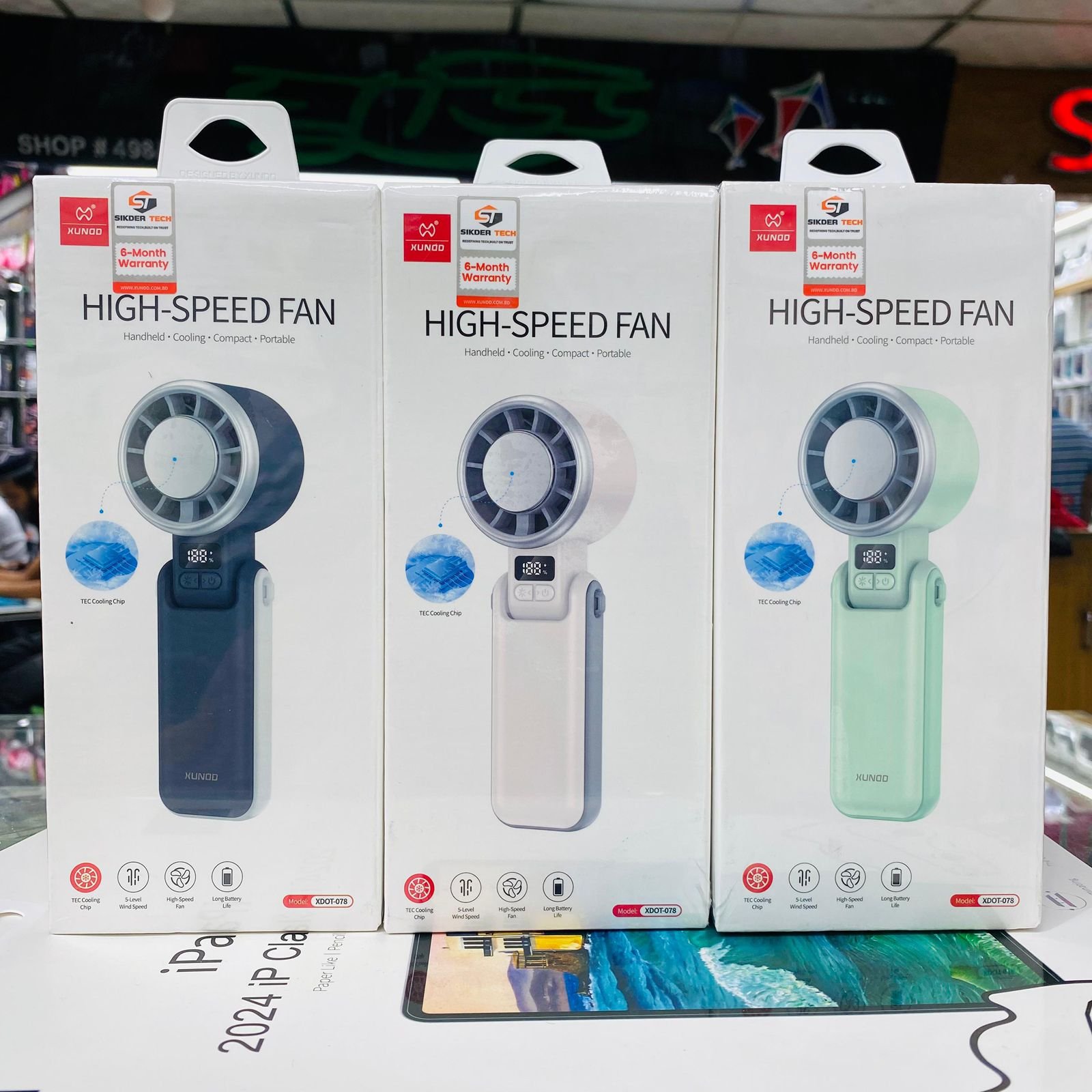 XUNDD XDOT-078 High-Speed Cooling Handheld Fan – Next-Gen Personal Ice-Cooling